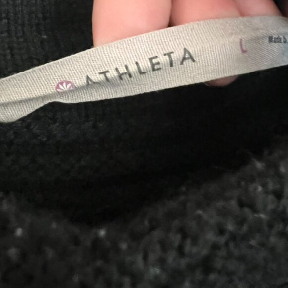 Athleta Ravine Merino Wool Funnel Sweater Black - Picture 4 of 6